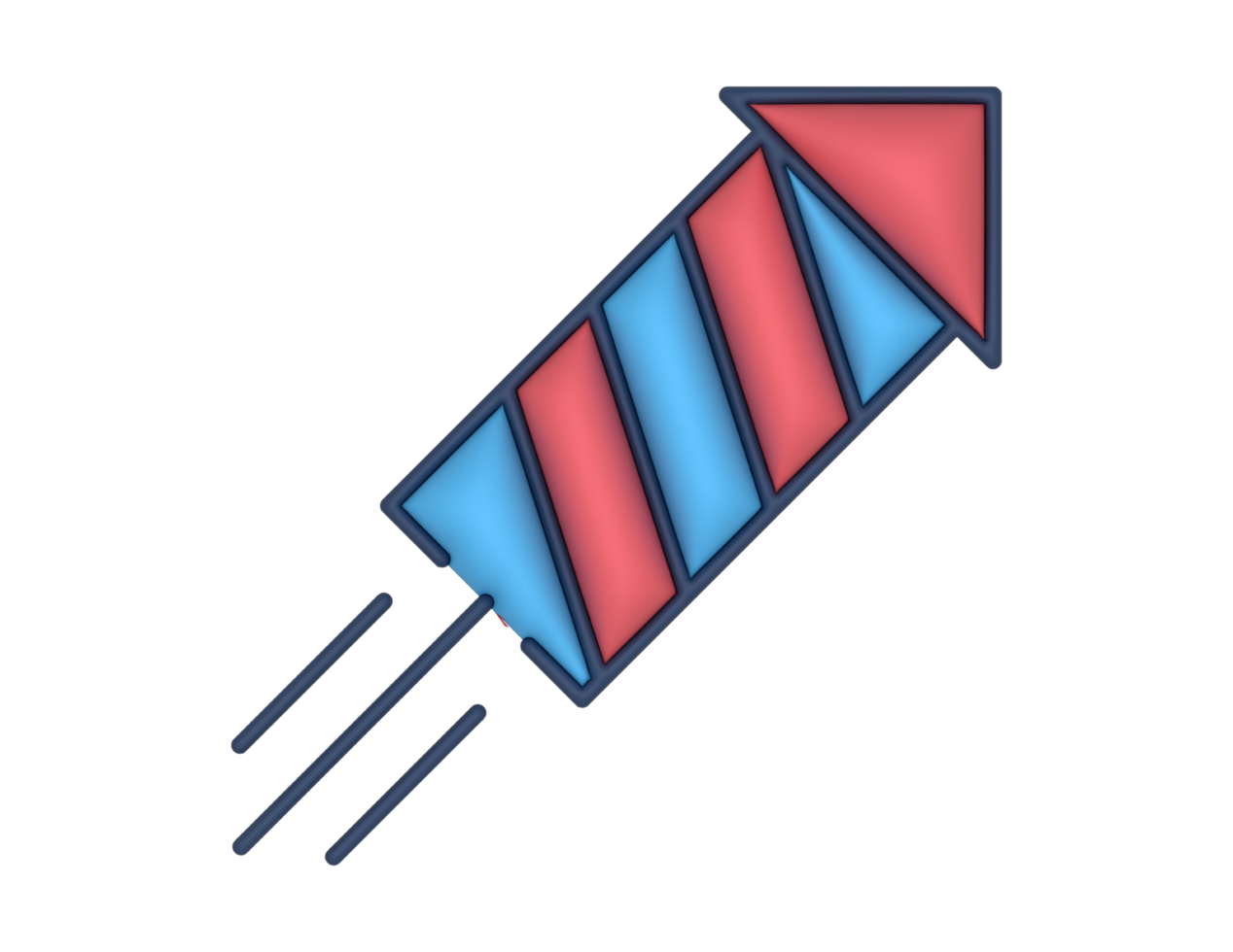 en 3d fyrverkeri på en transparent bakgrund png