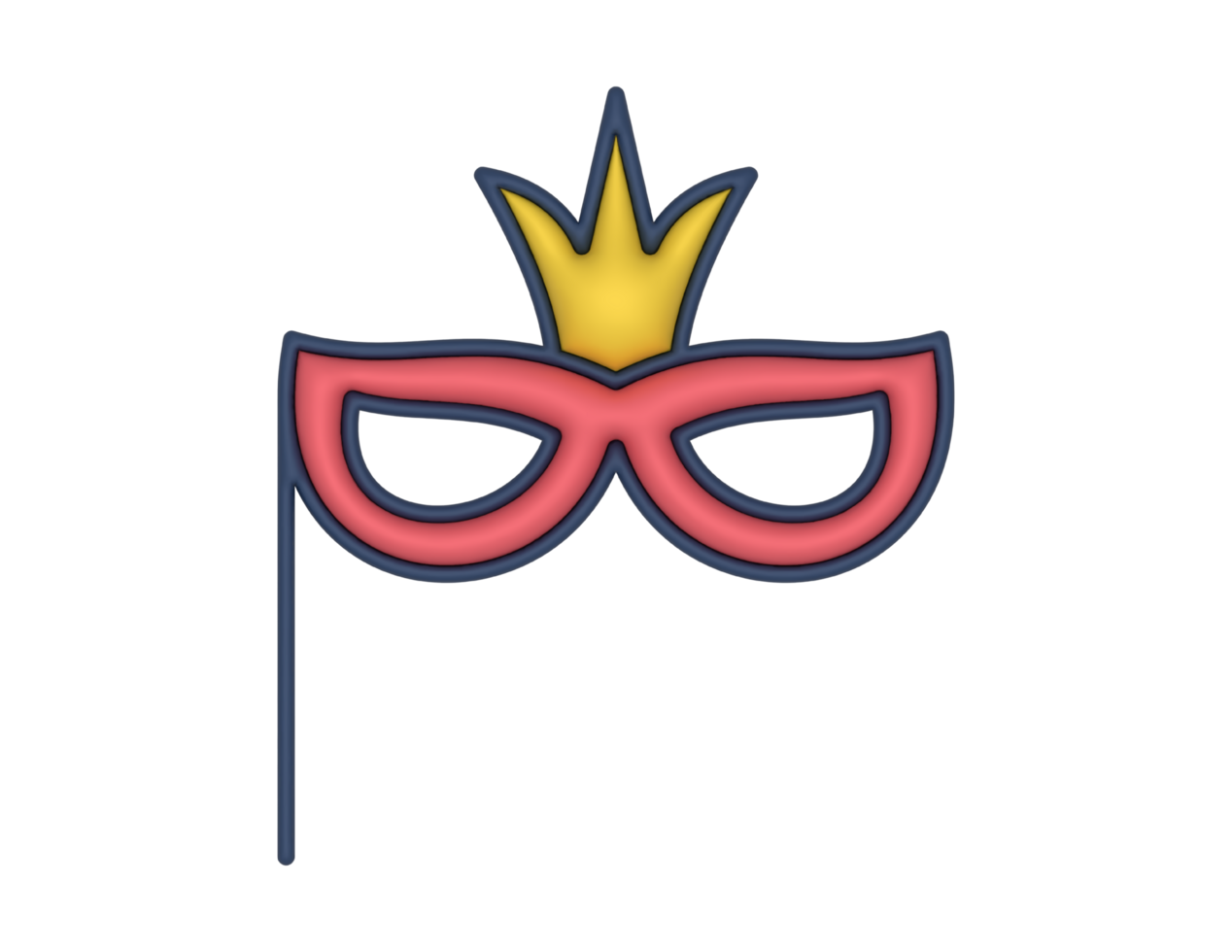 a 3d Mask on a transparent background png