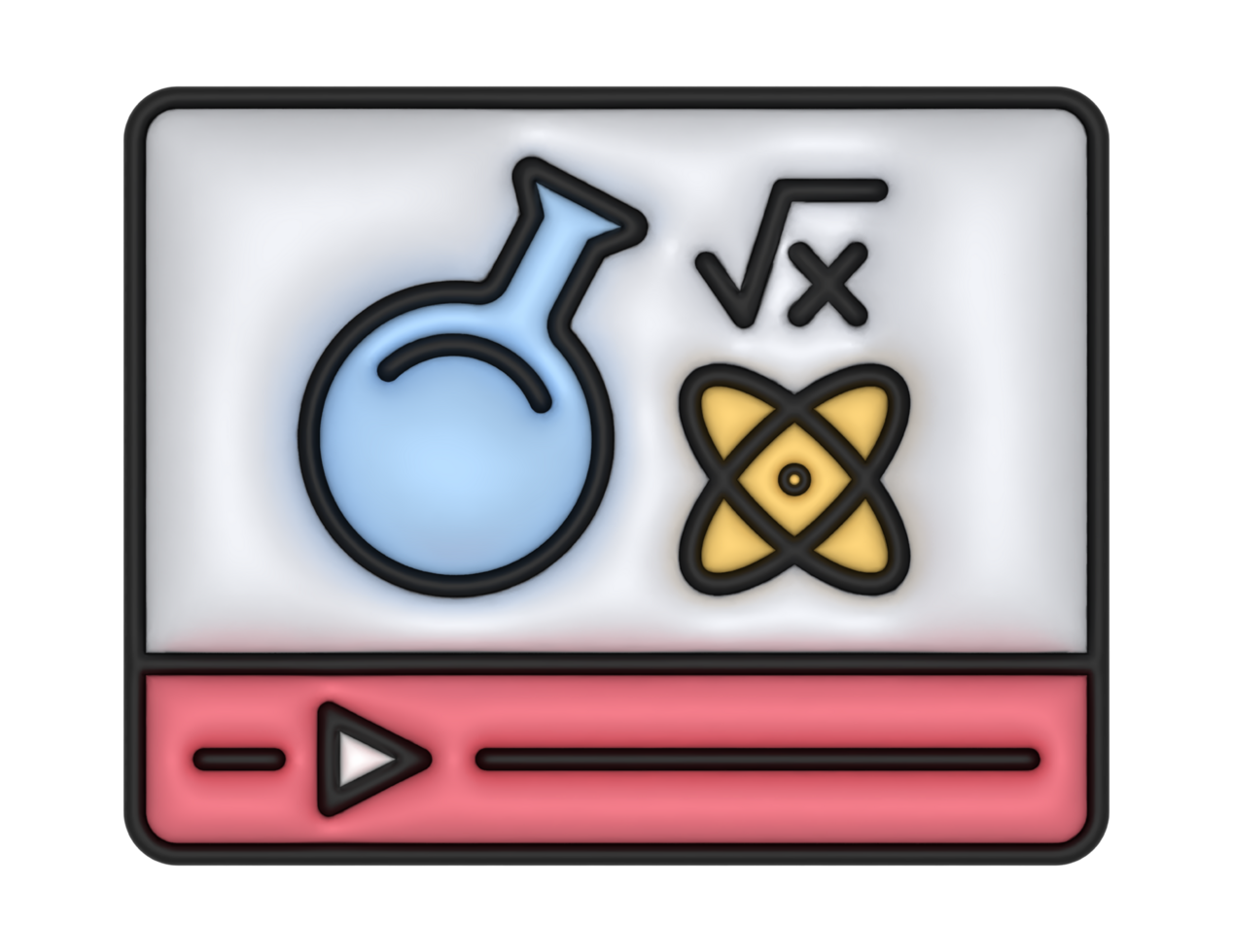 a 3d Online Education on a transparent background png