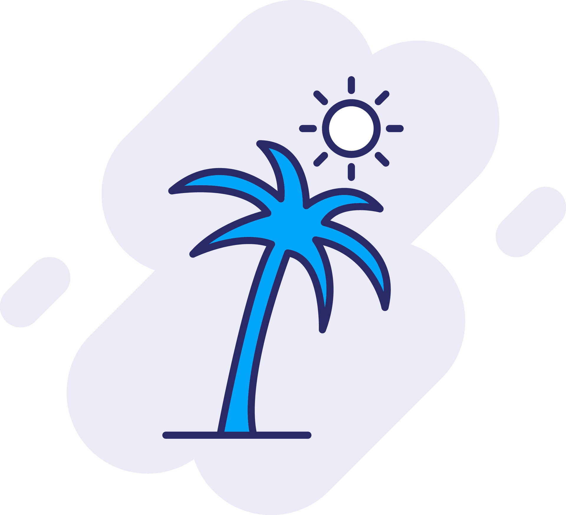 Plam Tree Line Filled Backgroud Icon 38158614 Vector Art at Vecteezy