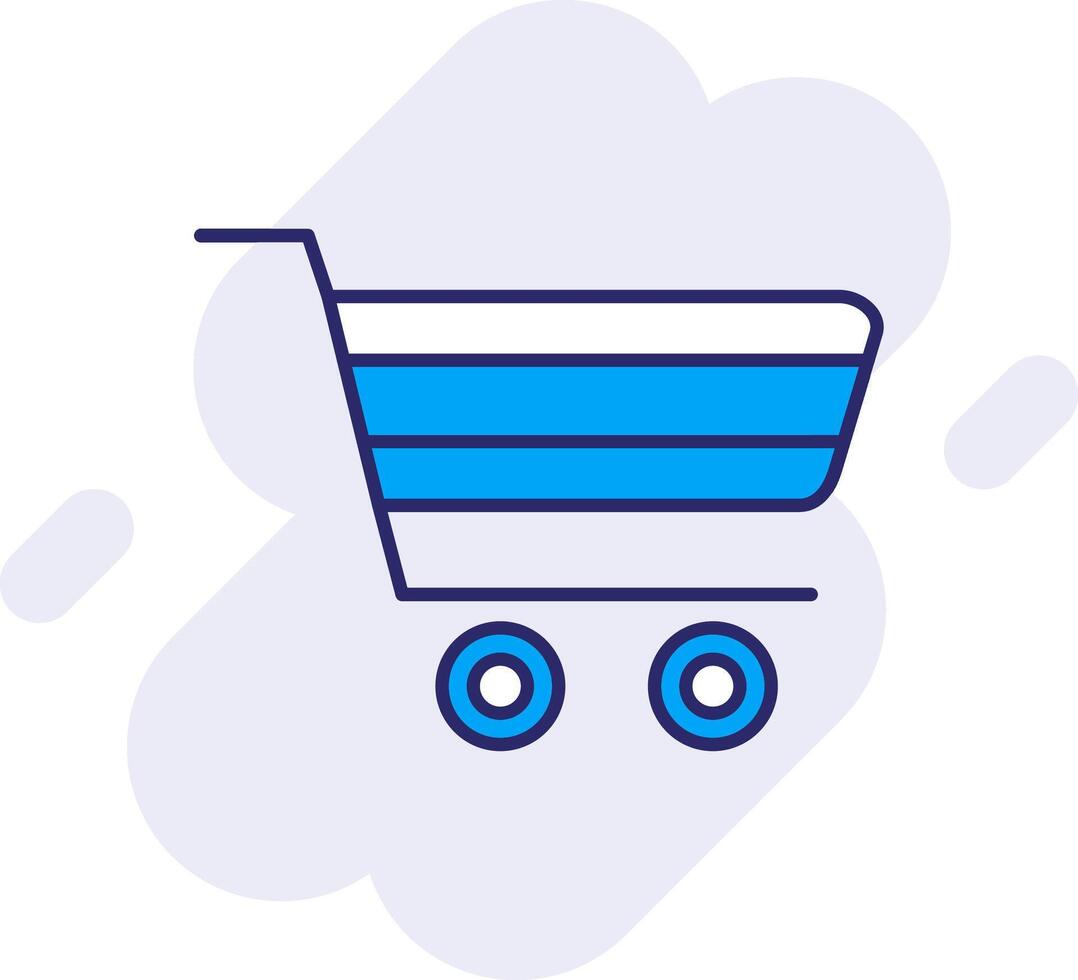 Trolley Line Filled Backgroud Icon vector