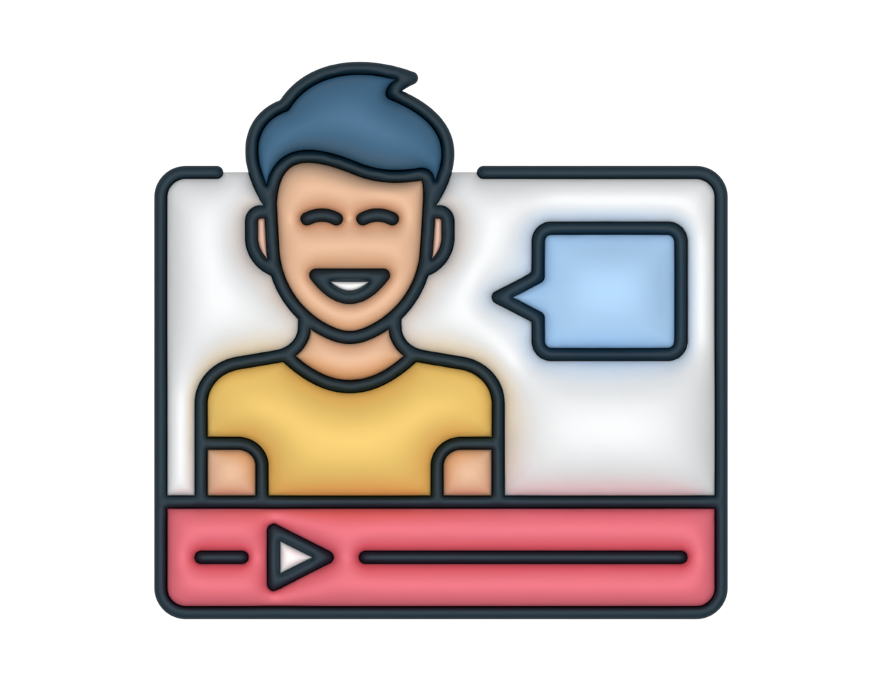 a 3d Online Education on a transparent background png