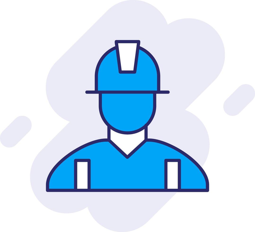 Engineer Line Filled Backgroud Icon vector
