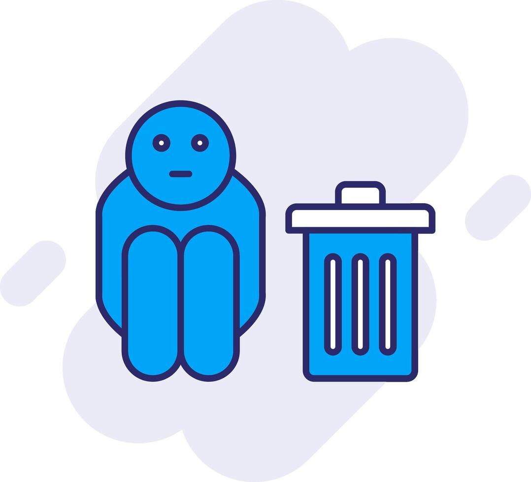 Scavenger Line Filled Backgroud Icon vector