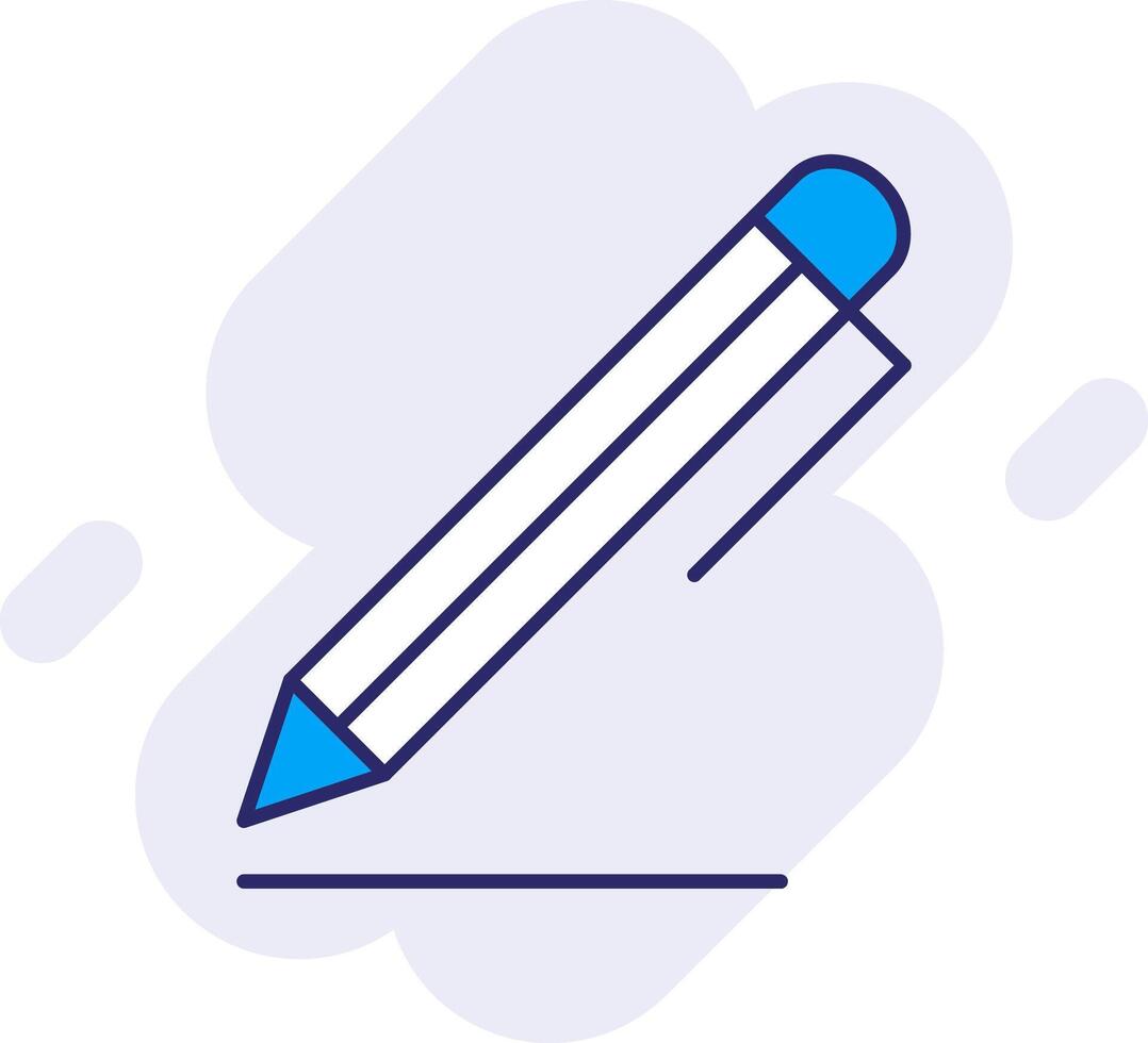 Pen Line Filled Backgroud Icon vector