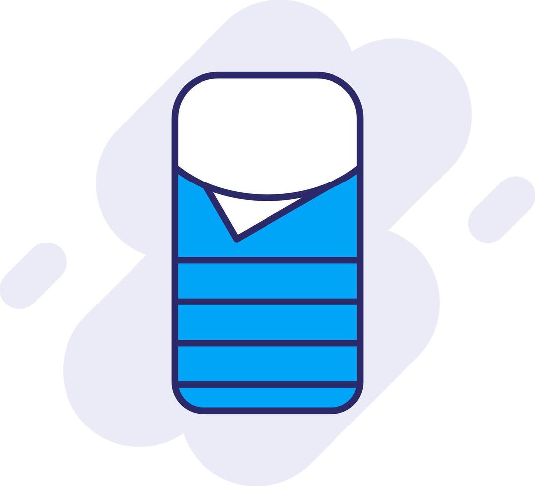 Sleeping Bag Line Filled Backgroud Icon vector