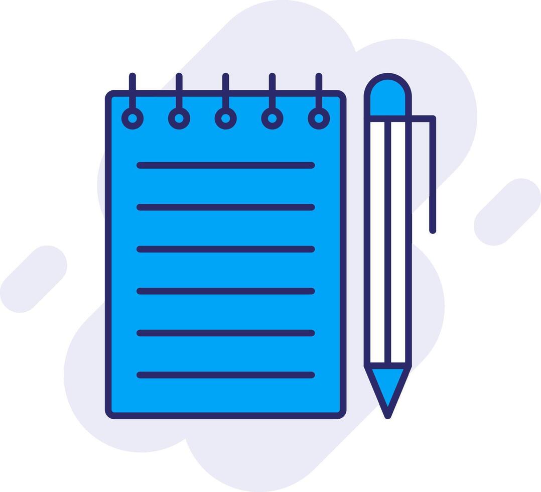 Notebook Line Filled Backgroud Icon vector