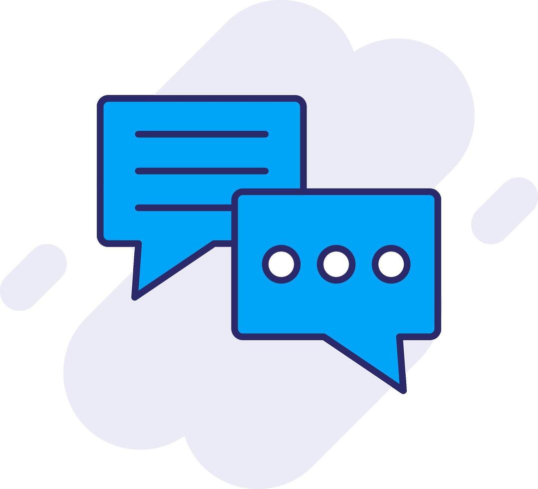 Conversation Line Filled Backgroud Icon vector