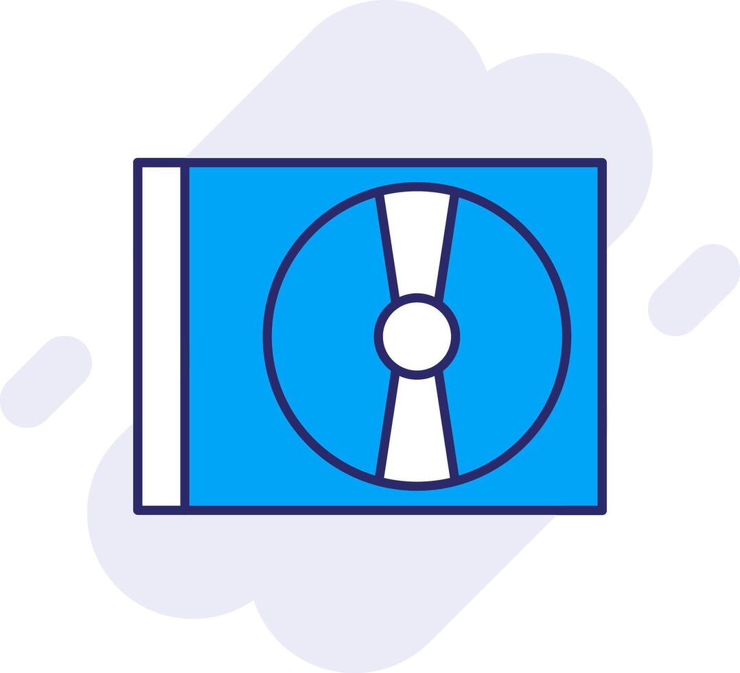 Cd Player Line Filled Backgroud Icon vector