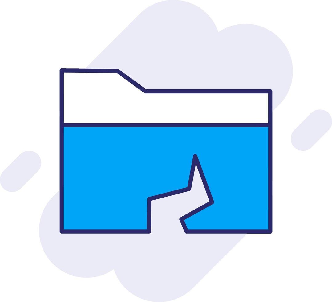 Data Leak Line Filled Backgroud Icon vector