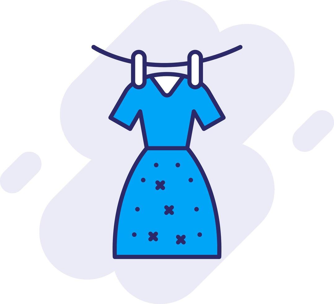 Pattern cloth Line Filled Backgroud Icon vector