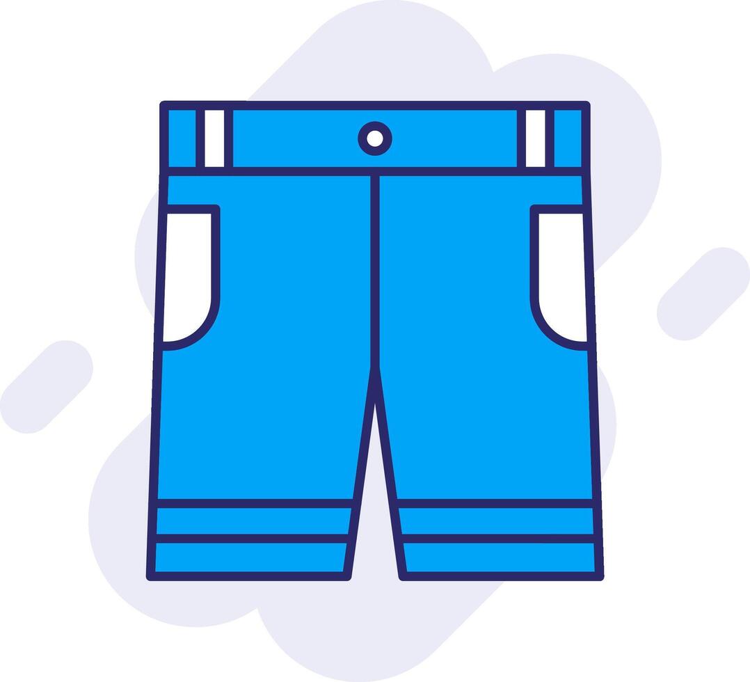 pantalones cortos línea lleno fondo icono vector