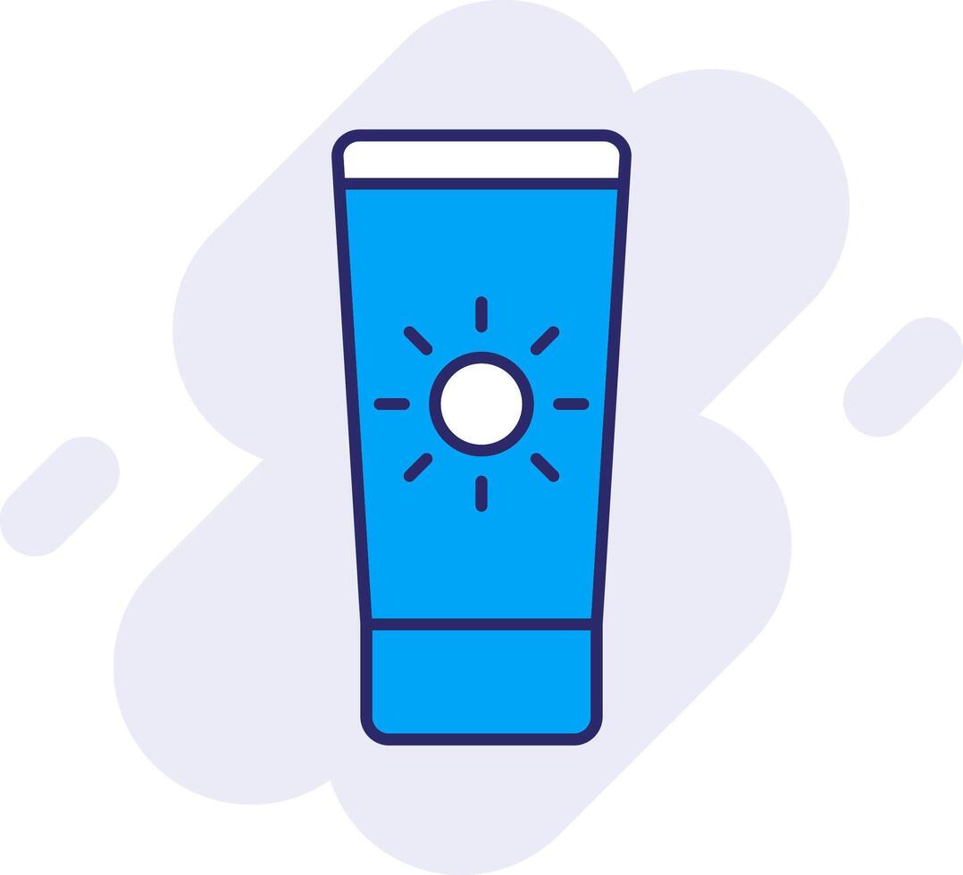 Sun Cream Line Filled Backgroud Icon vector