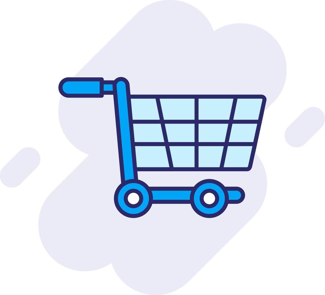 Trolley Line Filled Backgroud Icon vector
