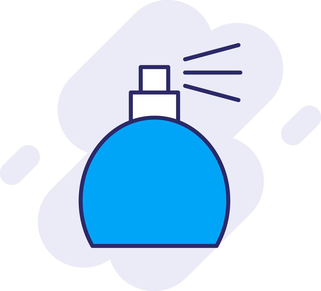 Perfume Bottle Line Filled Backgroud Icon vector