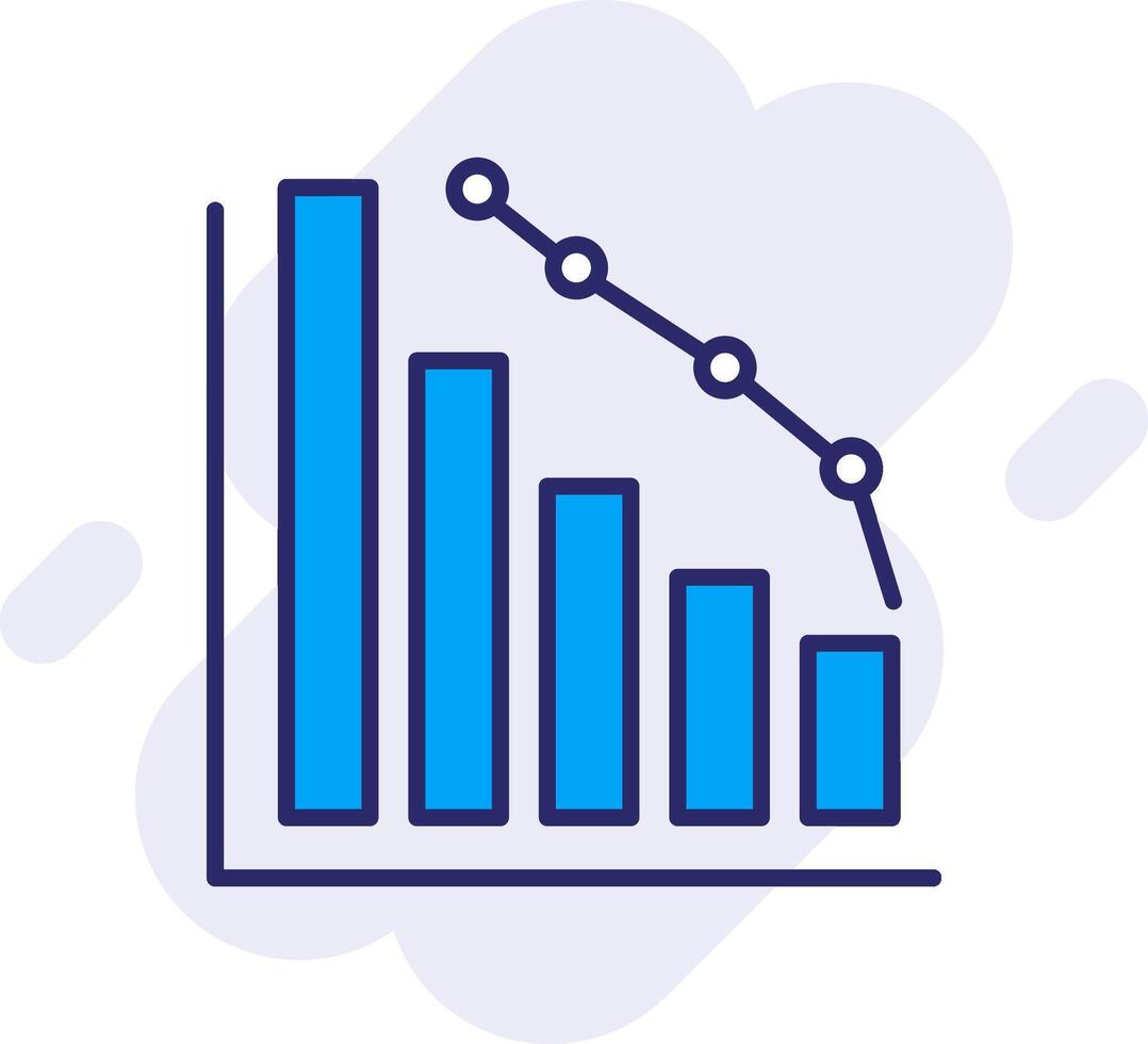 Decrease Line Filled Backgroud Icon vector