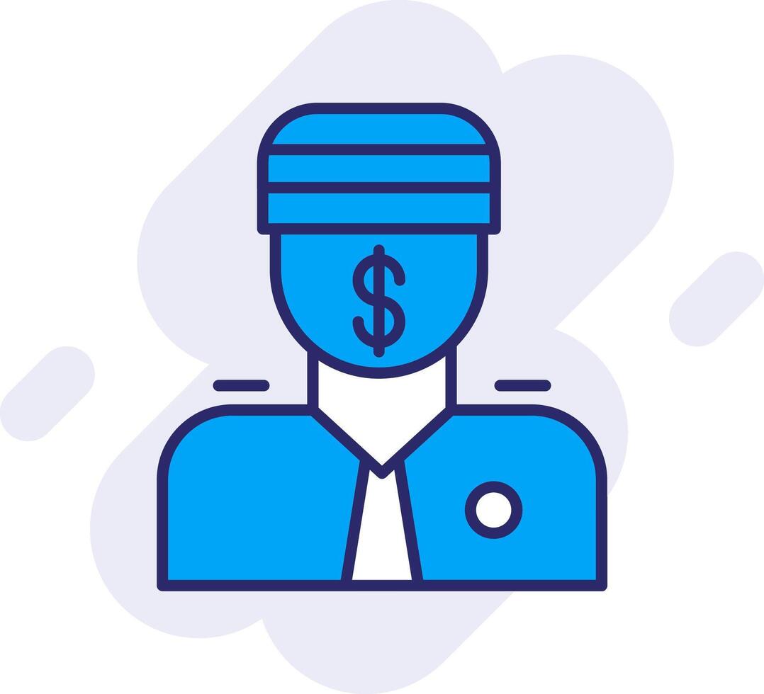 Bribe Line Filled Backgroud Icon vector