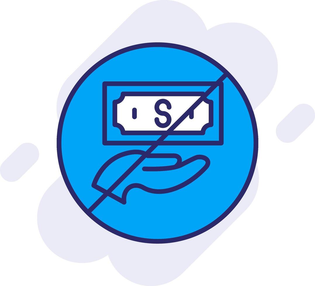 Stop Corruption Line Filled Backgroud Icon vector