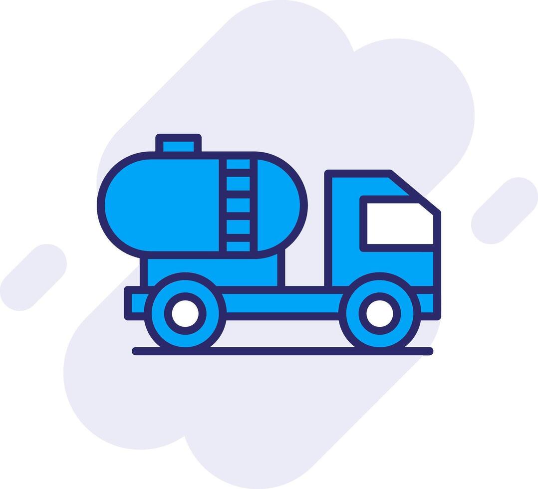 Tanker Line Filled Backgroud Icon vector