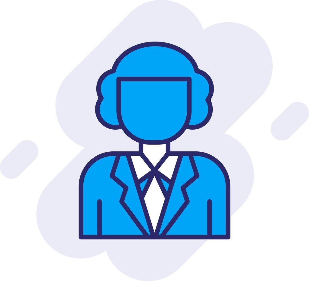 Judge Line Filled Backgroud Icon vector