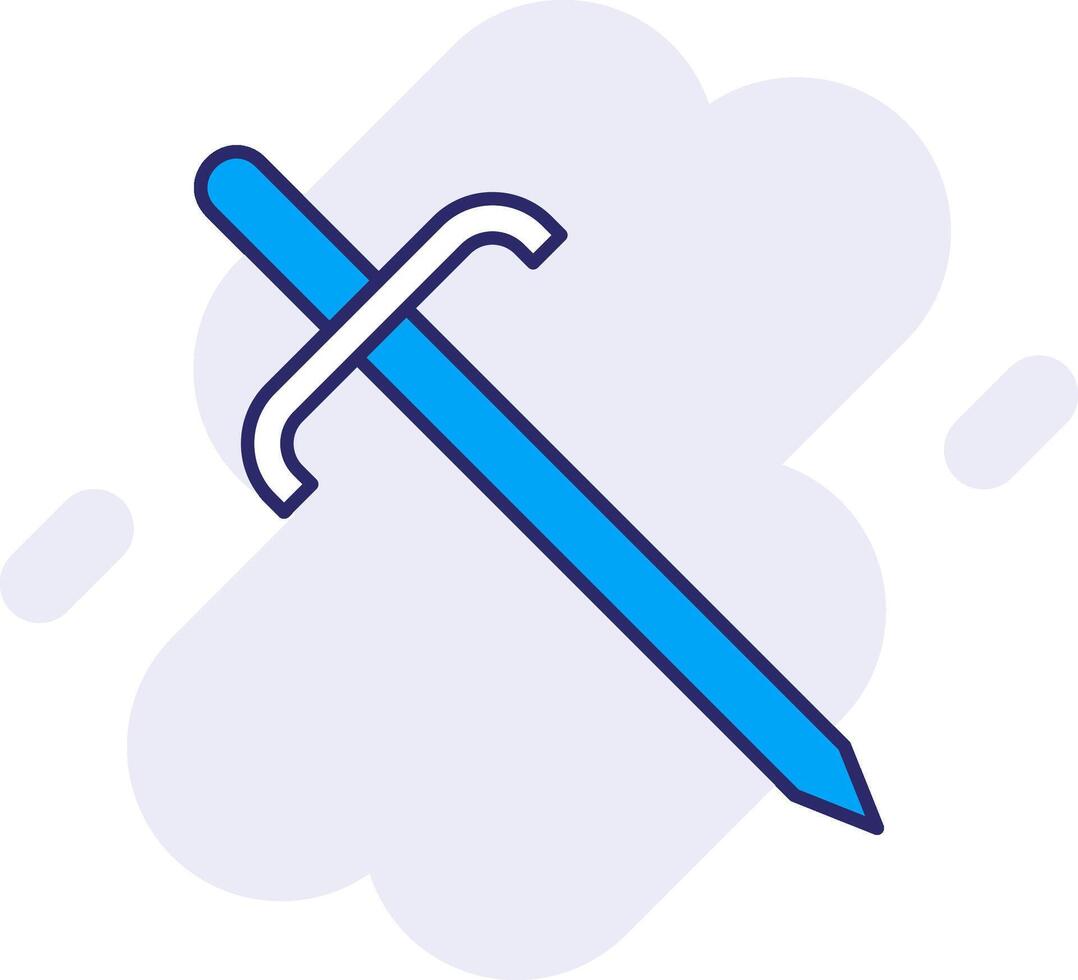 Cutlass Line Filled Backgroud Icon vector