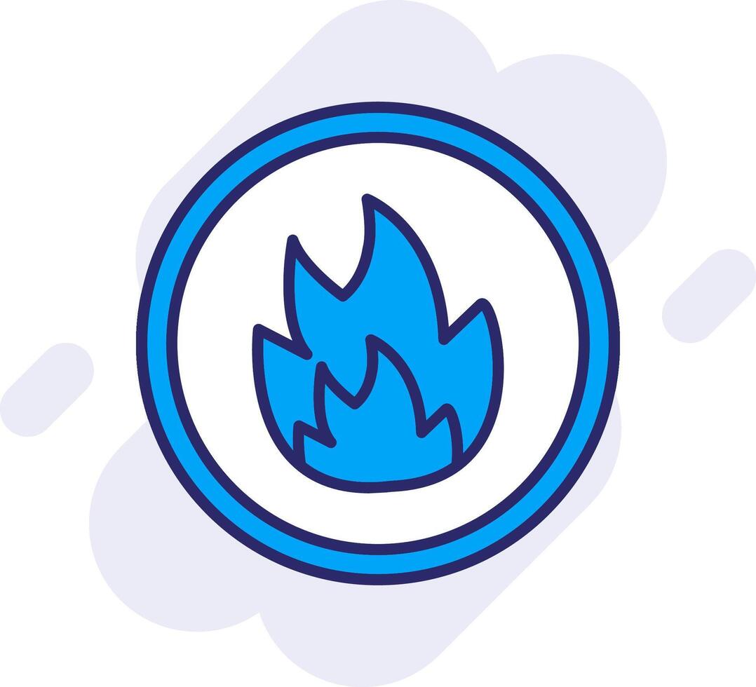 Fire Line Filled Backgroud Icon vector