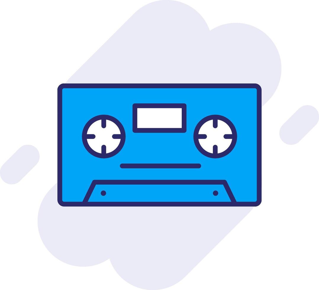 Cassette Line Filled Backgroud Icon vector