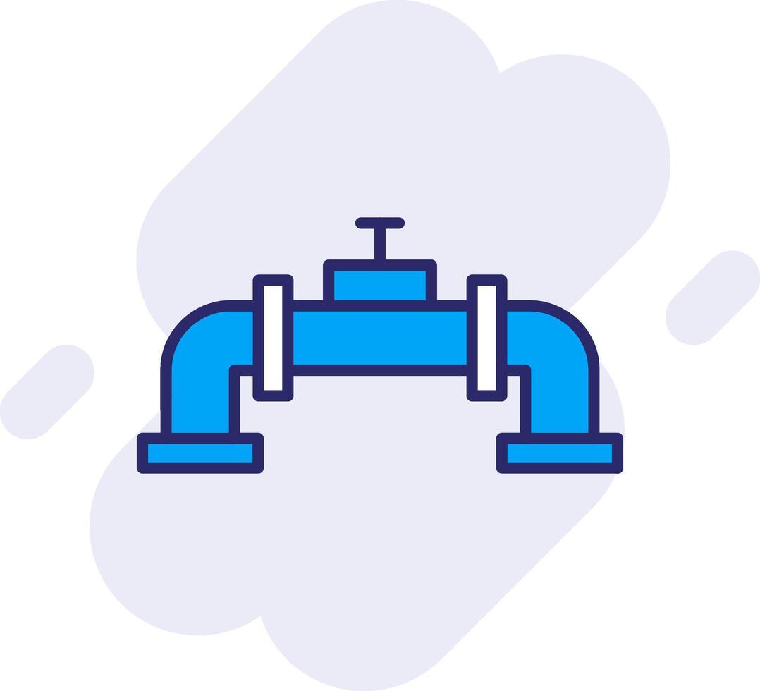 Pipe Line Filled Backgroud Icon vector