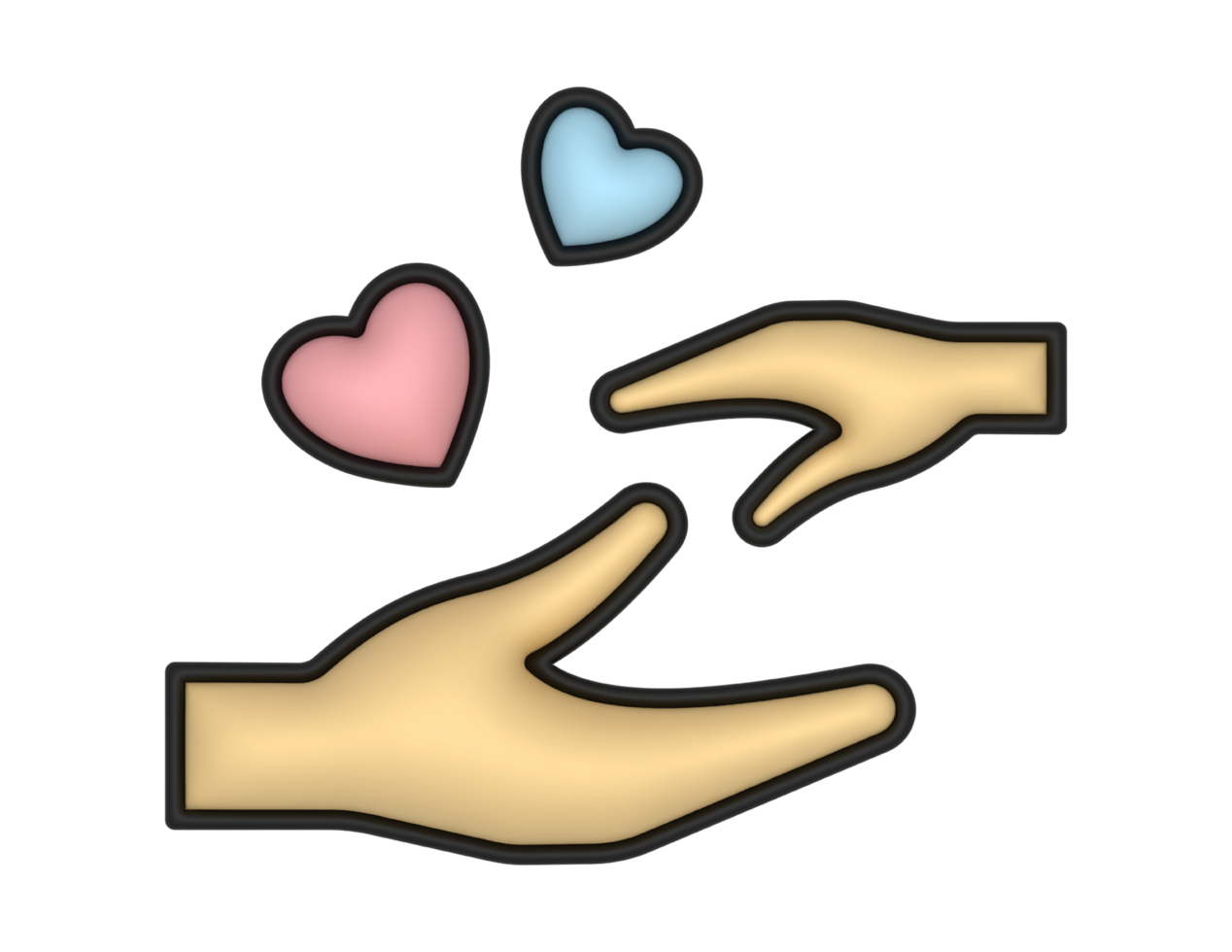 a 3d Mothers Day on a transparent background png