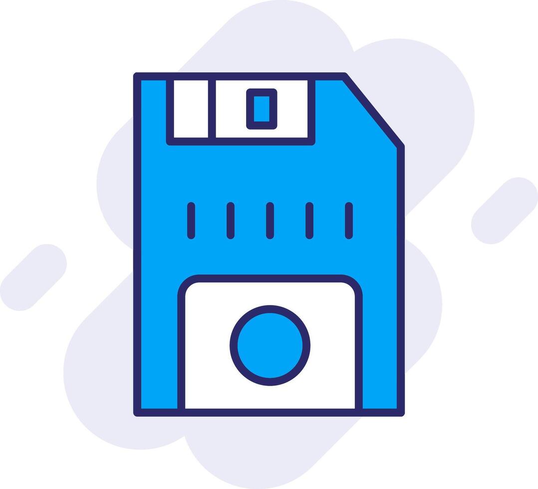 Floppy Disk Line Filled Backgroud Icon vector