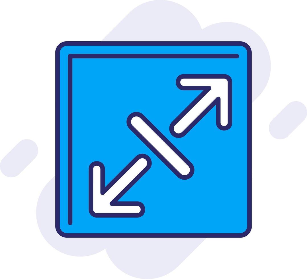 Expand Line Filled Backgroud Icon vector