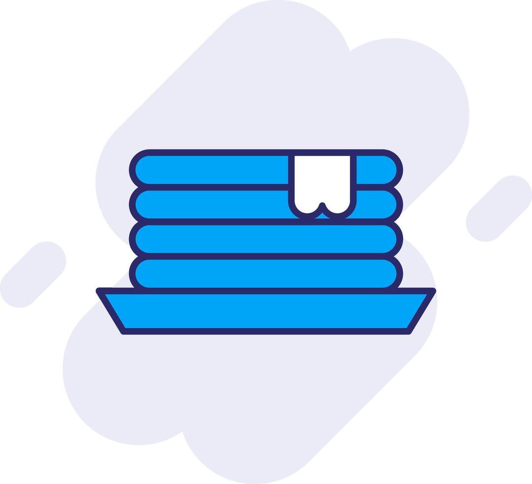 Pancake Line Filled Backgroud Icon vector