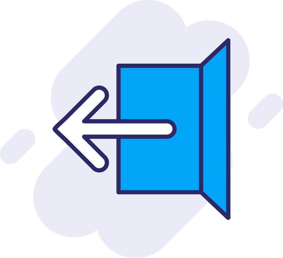 Logout Line Filled Backgroud Icon vector