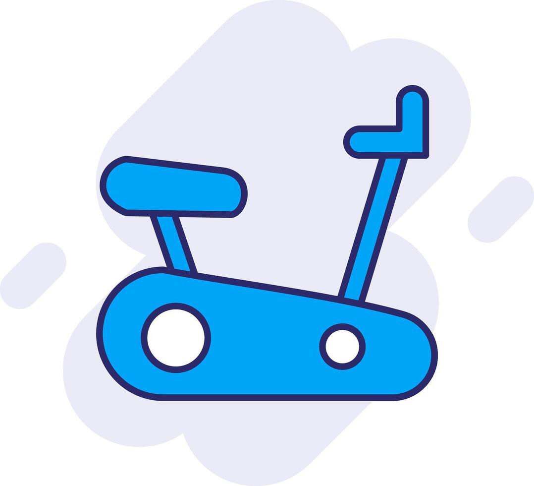 Exercising Bike Line Filled Backgroud Icon vector