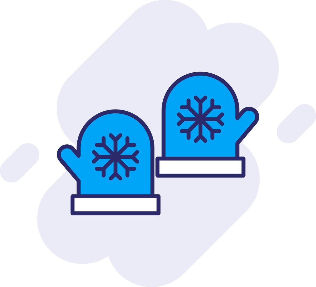 Mitten Line Filled Backgroud Icon vector