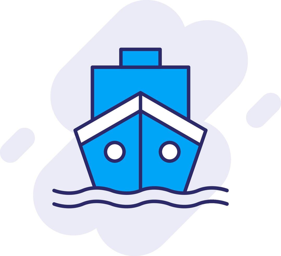 Shipping Line Filled Backgroud Icon vector