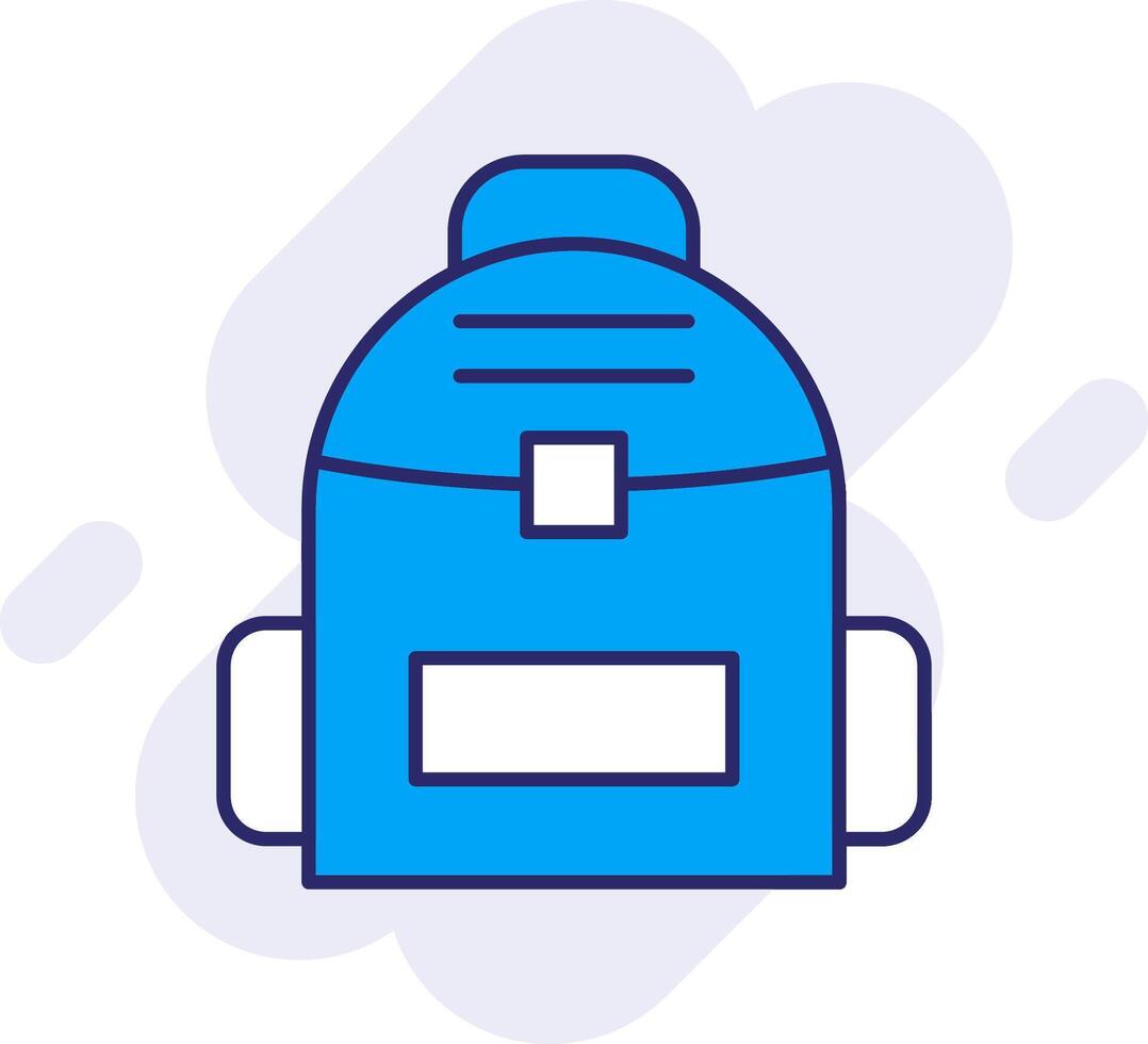 mochila línea lleno fondo icono vector