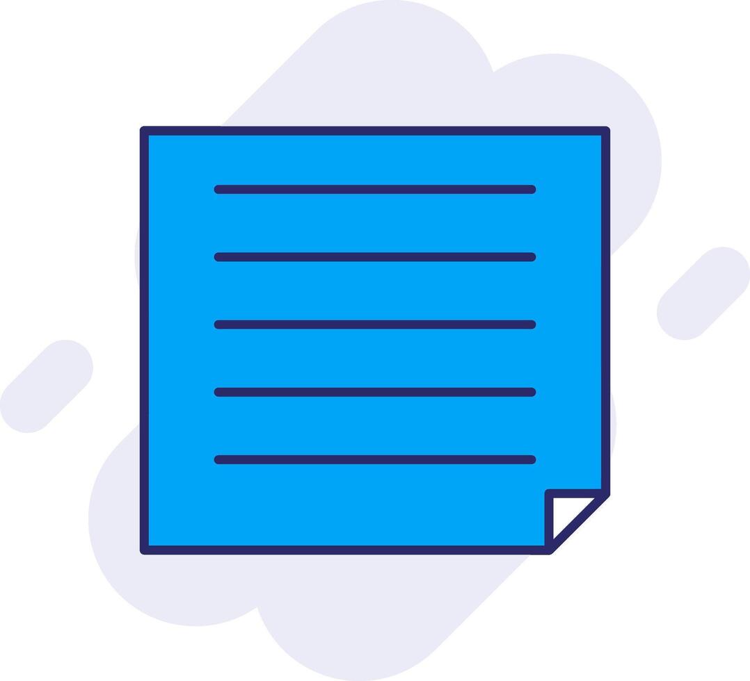 Post It Line Filled Backgroud Icon vector