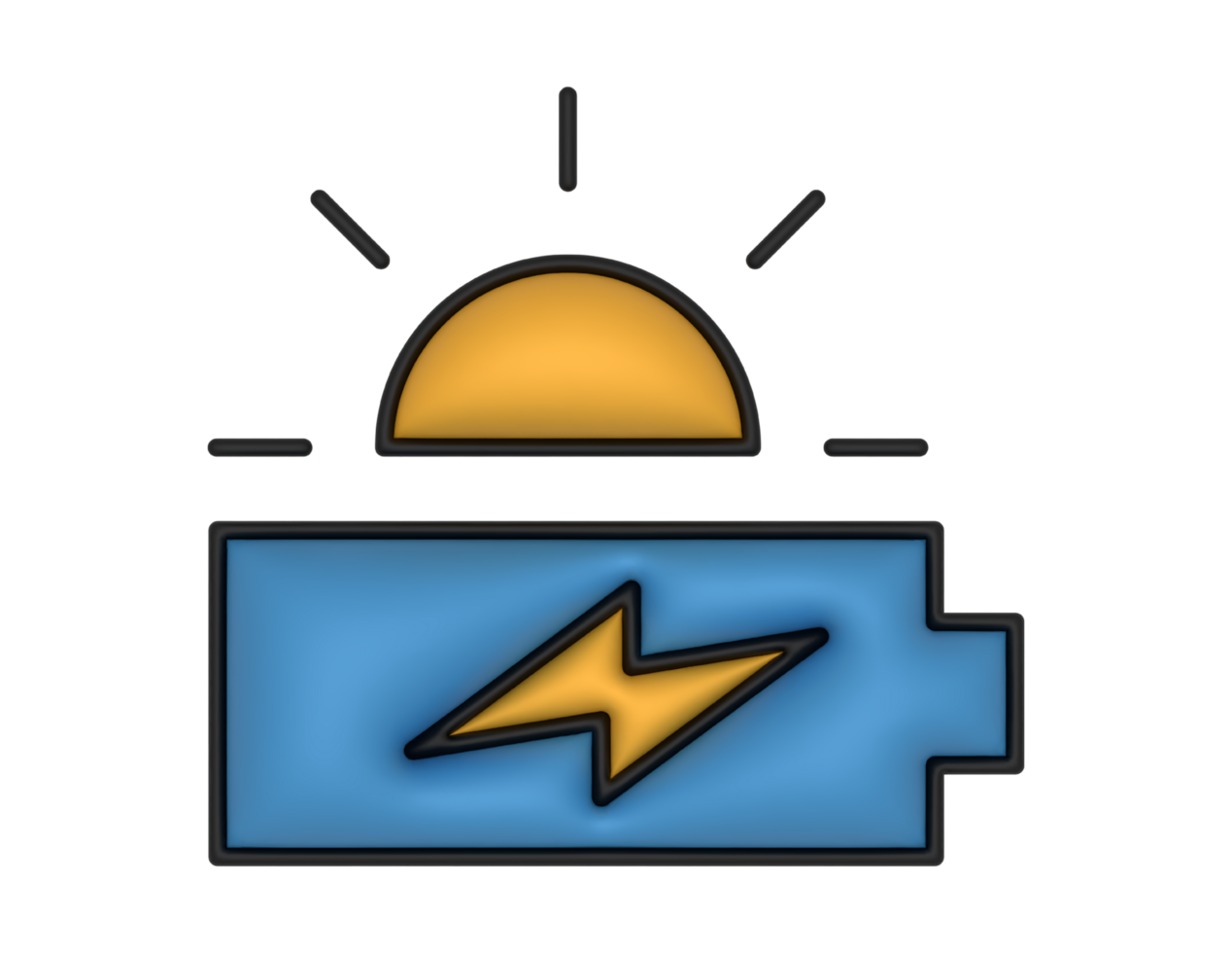 aa 3d Solar- Energie Batterie auf ein transparent Hintergrund png