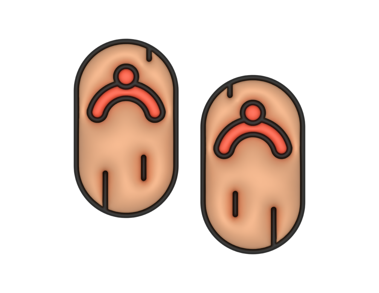 a 3d Geta on a transparent background png