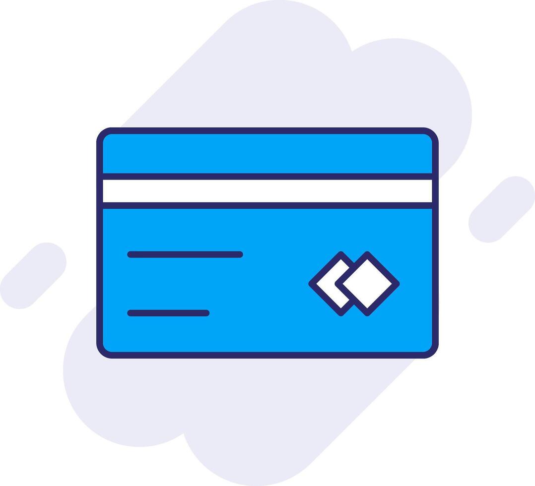 Card Line Filled Backgroud Icon vector