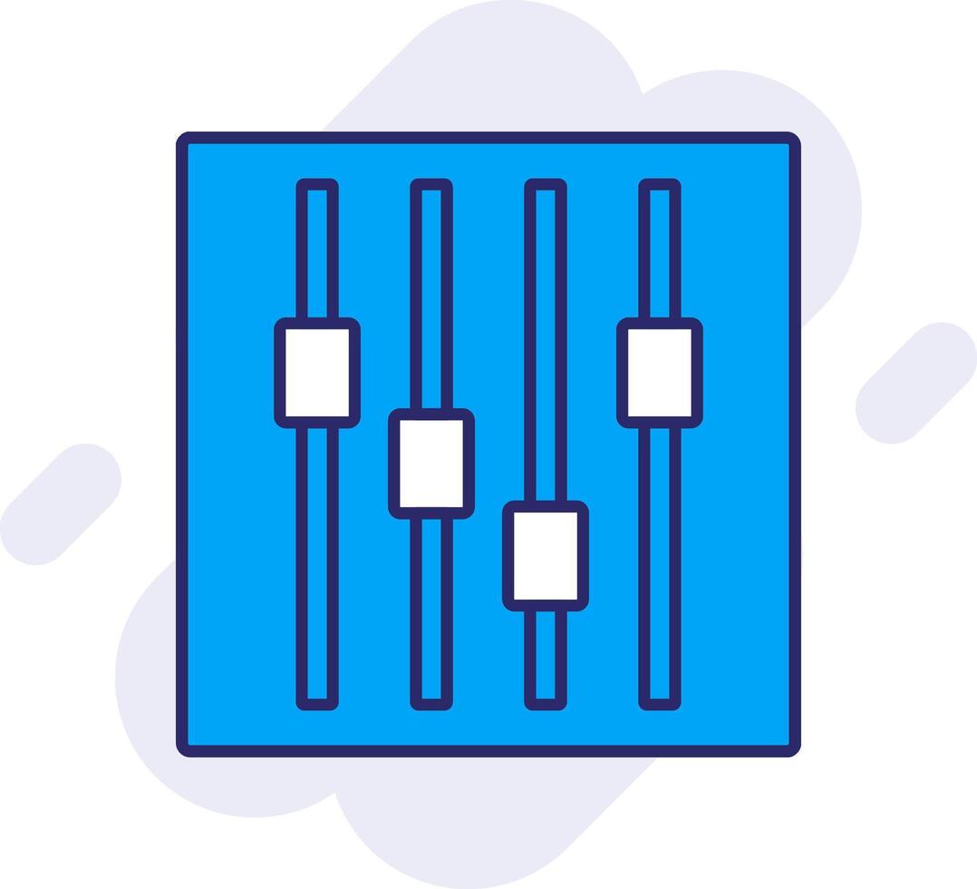 Faders Line Filled Backgroud Icon vector