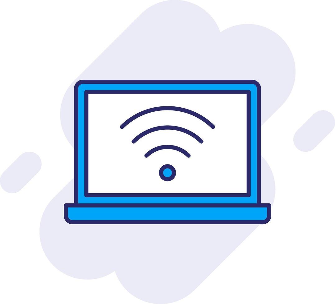 Internet Connection Line Filled Backgroud Icon vector