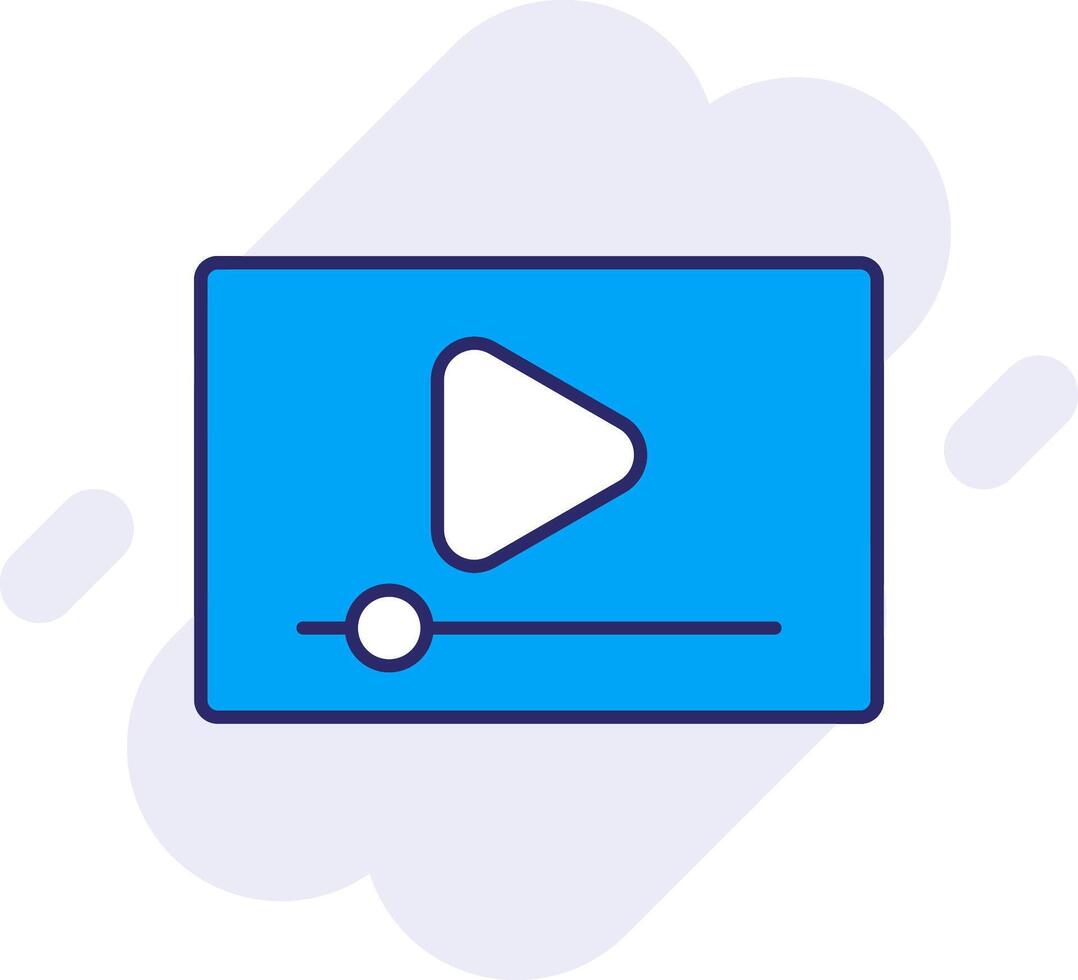 Video Line Filled Backgroud Icon vector