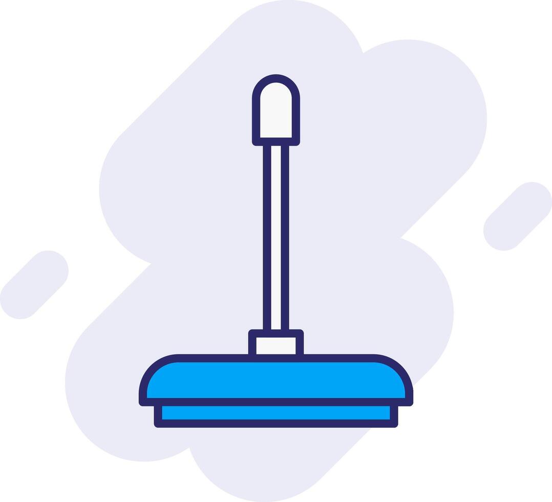 Floor Wiper Line Filled Backgroud Icon vector