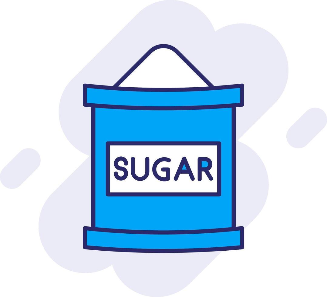 Sugar Bag Line Filled Backgroud Icon vector