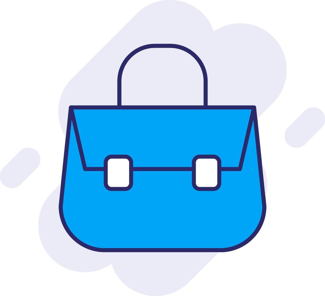 Shoulder Bag Line Filled Backgroud Icon vector