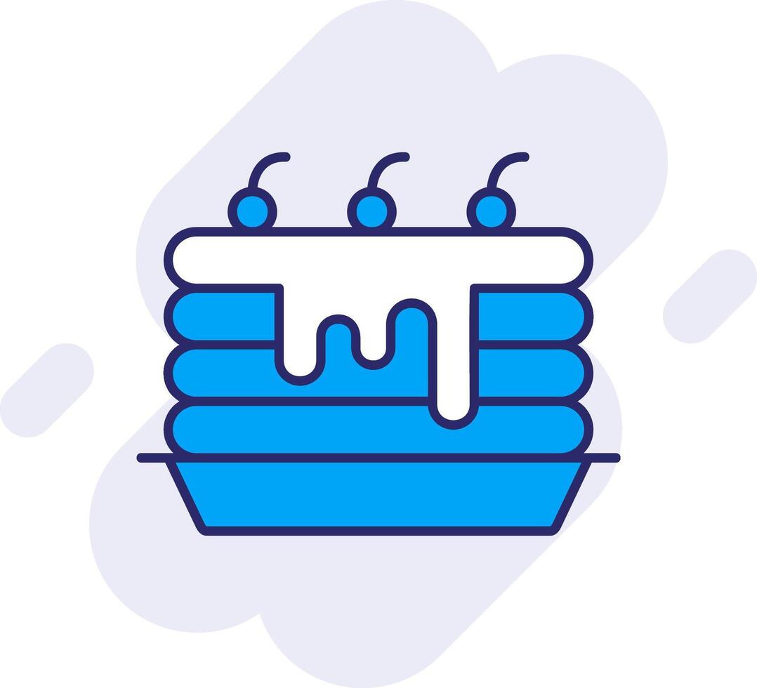 Pancakes Line Filled Backgroud Icon vector