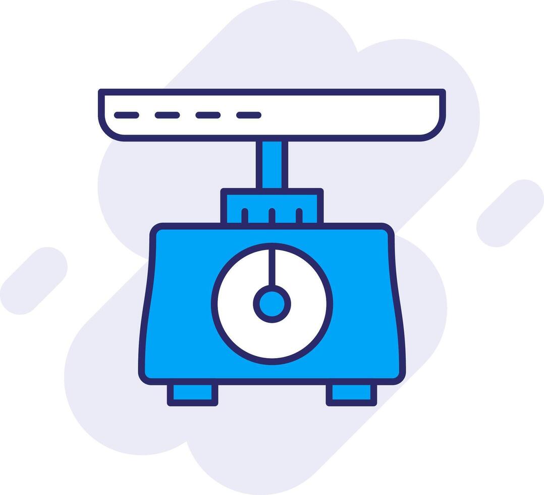 Weighing Scale Line Filled Backgroud Icon vector