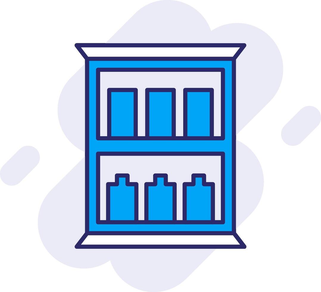 Medicine Cabinet Line Filled Backgroud Icon vector